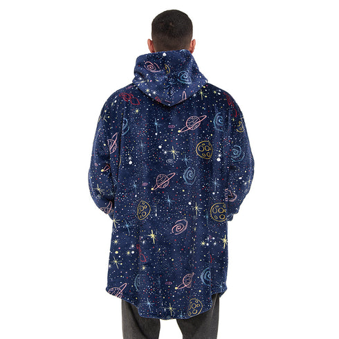 Snuggs Blanket Hoodie Dark Blue Space
